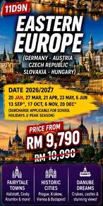 11D9N EASTERN EUROPE With FLIGHT 