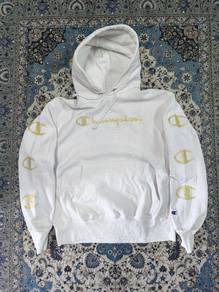 hoodie champion side tape logo