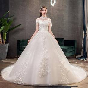 White fishtail wedding dress gown RB1235
