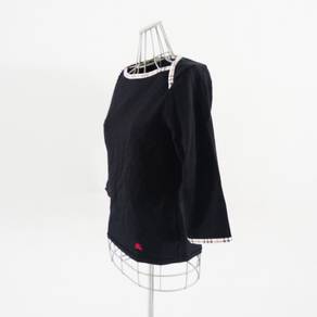 Burberry Wide Neck Three quarter sleeved cotton