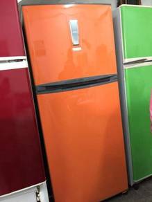 Toshiba Orange 2 doors Refrigerator Peti Sejuk Ais