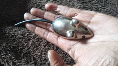 Stainless Steel Rat Mouse Figurine With Wheels