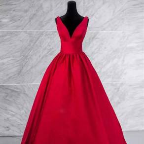 Red wedding bridal evening prom dress gown RBP0979