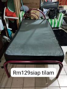 katil single tilam tebal