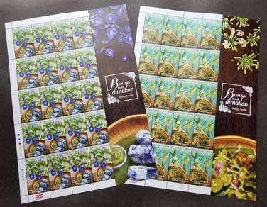 Mint Stamp Sheet Edible Flowers Malaysia 2021