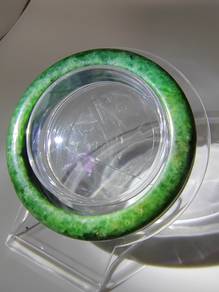 Gelang Giok Jadeite Jed Burma 57.80mm Hijau Gred A
