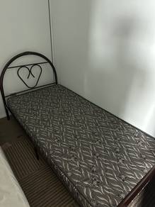 Single bed mattress with bed frame