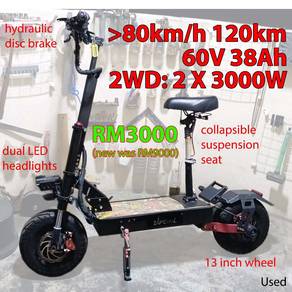 >80km/h Electric Scooer Bike Ebike Bicycle Zapcool