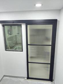 32) Pintu Sliding Gantung Kace Bilik Aluminum