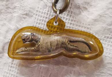 Rare Tiger Takrut Magic Pendant Blessed by LP Pern