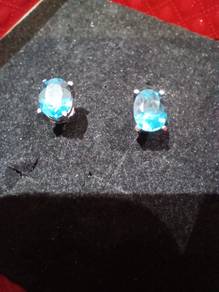 blue sapphiere earing