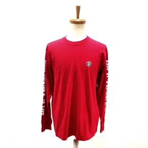AAPE by A Bathing Ape Red T-Shirt Logo Graphic Cot