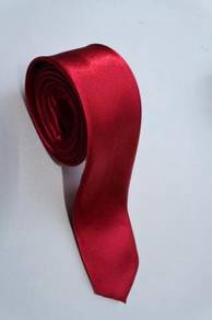 SLIM JT5 Red Top Quality Solid Formal Neck Tie
