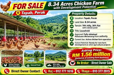 Agricultural Land in Tapah, PRK