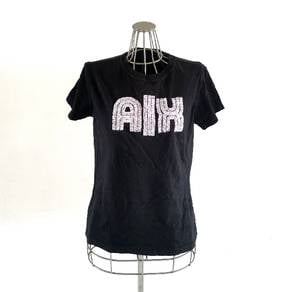 Armani Exchange Beads Logo Black T-shirt