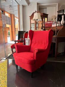 Ikea STRANDMON wingchair in NORDVALLA Red