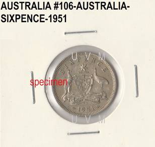 AUSTRALIA #106-Australia-SIX PENCE