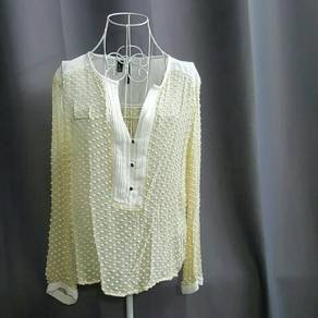 Mango Silk Long Sleeve Top