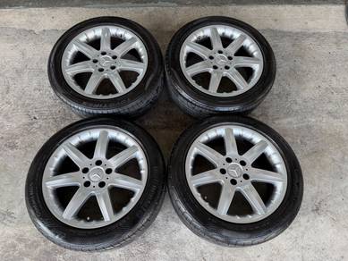 Rim mercedes w202 w203 tayar 98% saiz 17 inch