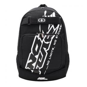 No Fear Logo Skate Backpack Black White Bag