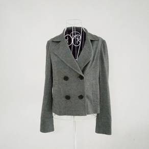 Uniqlo Double Breasted Grey Coat