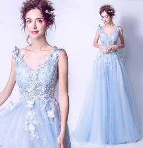 Blue butterfly wedding evening prom gown RBP1331