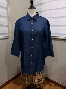 KATHARINE HAMNETT LONDON women denim shirt S 2748