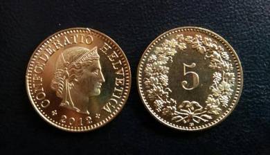 Switzerland Coins 5 Rappen 2012 new unc 1 pcs