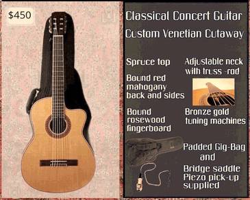 NEW - Classical Guitar with Cutaway