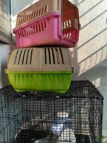 sangkar, cat feeder dan carrier box for letgo