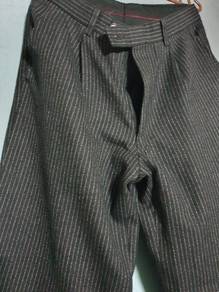 Black with White Stripes Woman Slack Pants