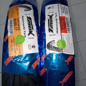 Tayar Motor Tmax tubeless (Bunga Tajam) dpn blkg