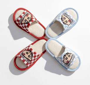 Kid's Crayon Shin-chan Checkered House Slipper