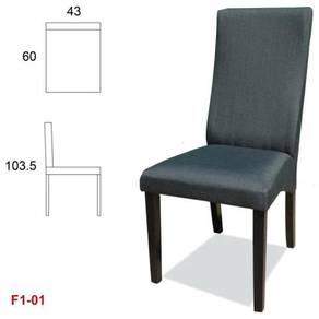 F1 Dining Chair PU Leather SolidWood Kerusi Makan