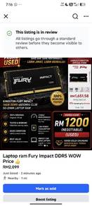 Fury Impact DDR5 Laptop Ram - KINGSTON WOW price👍