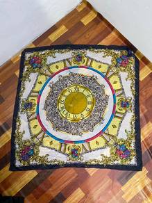 Ornate Clock Print 100% Pure Silk Scarf