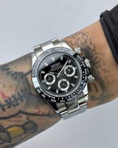 Custom Seiko Mod 39.5mm Black Daytona Quartz
