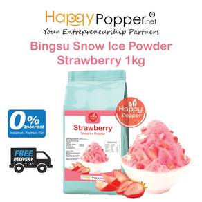 Bingsu Snow Ice Shave Powder Premix Strawberry 1kg