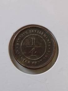 1916 1/4 cent straits settlement coin