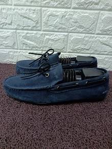 uk7.5 Coach Navy Blue Suede Loafers