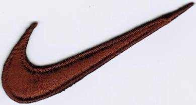 Nike BROWN Badge Iron On Embroidered Patch