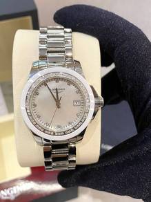 2021 Longines Conquest MOP Dial Diamond Bezel 34mm