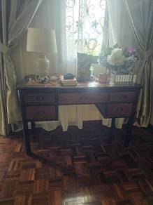 Teak Wood Grade A Sturdy Table Cum Dresser