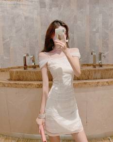 white dinner dress