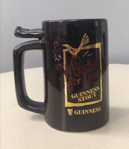 Guinness mug with whistle black