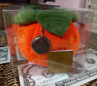 Godiva Lunar New Year Mandarin Orange Plush Bag