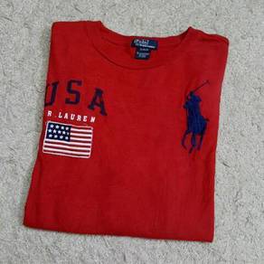 Polo Ralph Lauren Red Big Pony Long Sleeve