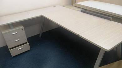 Maple 7FT L Shape Steel Leg Table TR305