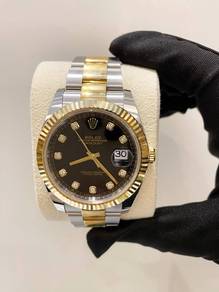2022 Rolex Datejust 41 Half 18k750 Yellow Gold