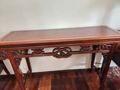 Antique Wooden Table with Intricate Carvings